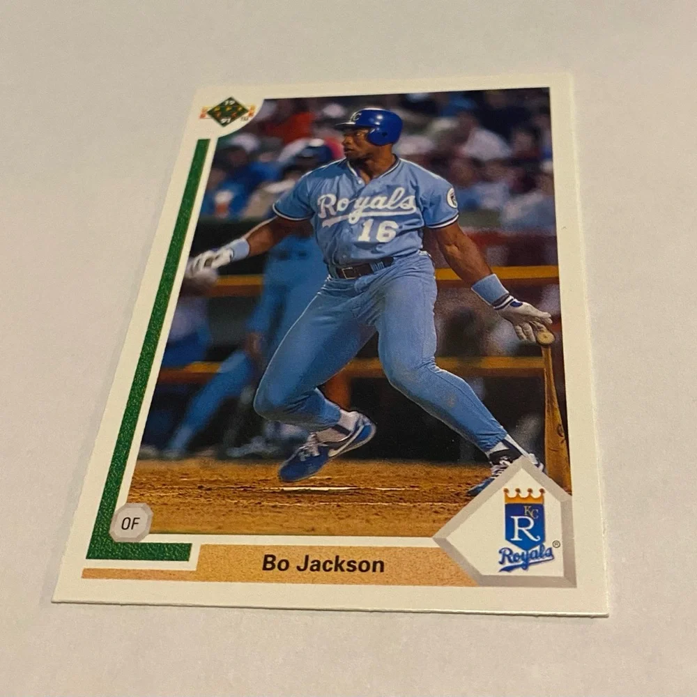 Bo Jackson 1991 Upper Deck Baseball Card # 545 Kansas City Royals Vintage